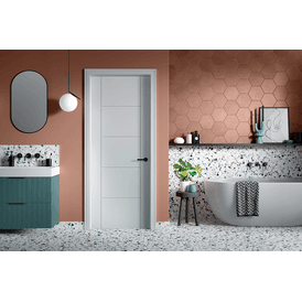 LPD Ladder-Style Pre-Finished White Laminate FD30 Fire Door alternative