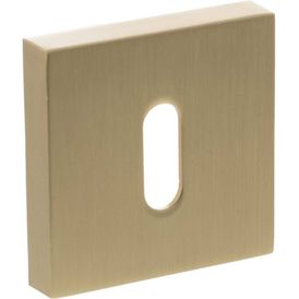 Senza Pari Key Escutcheons on Minimal Square Rose  - Pair alternative
