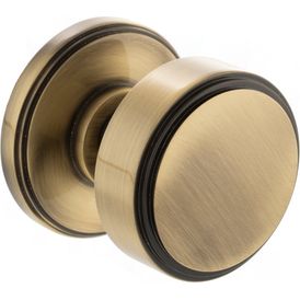 Millhouse Brass Boulton Solid Brass Stepped Mortice Door Knob on Concealed Fix Rose alternative