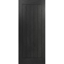 Deanta Ely 5 Panel Pre-Finished Brushed Black Oak FD30 Fire Door