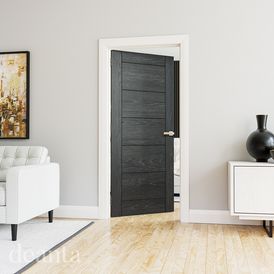 Deanta Seville Brushed Black Oak Internal Door alternative