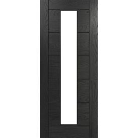 Deanta Seville Brushed Black Oak Glazed Internal Door