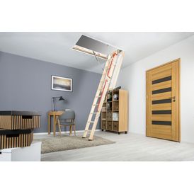 FAKRO Folding Wooden Loft Ladder with Unfolding Support Mechanism (LWL Extra)