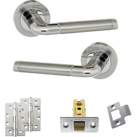 Eco Ocean Door Handle Pack - Latch Set (Satin Chrome/Polished Chrome) alternative