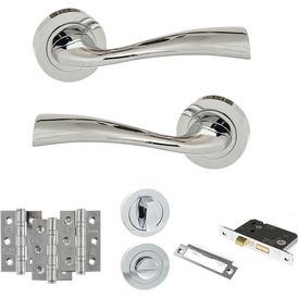 Eco Wave Door Handle Pack - Bathroom Set