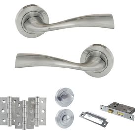 Eco Wave Door Handle Pack - Bathroom Set alternative