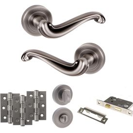 Old English Colchester Door Handle Pack - Bathroom Set alternative