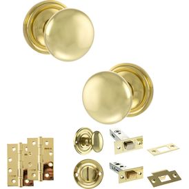 Old English Harrogate Door Knob Pack - Bathroom Set