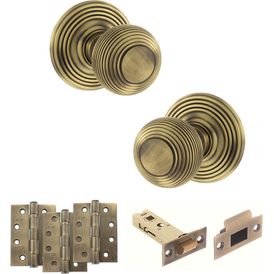 Old English Ripon Door Knob Pack - Latch Set alternative