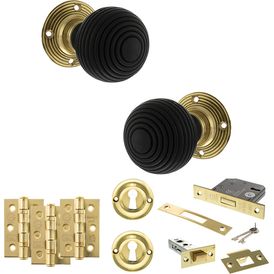 Old English Whitby Door Knob Pack - Lock Set alternative