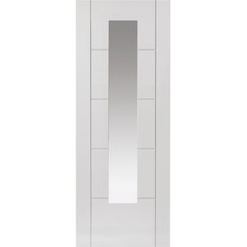 JB Kind Tigris White Slim Glazed Primed Internal Door