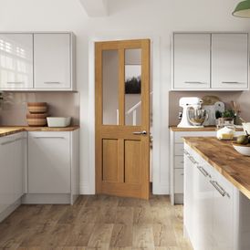 JB Kind Rushmore Unfinished Oak Glazed Internal Door alternative