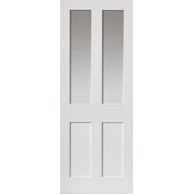 JB Kind Rushmore White Primed Clear Glazed Internal Door