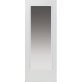 JB Kind Pattern 10 White Primed Clear Glazed FD30 Fire Door