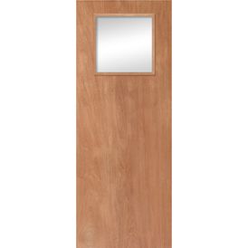 JB Kind Natural Unfinished Grade Internal FD30 Fire Door (with 1 Glazed Opening)