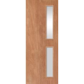 JB Kind Natural Unfinished Grade Internal FD30 Fire Door (with 2 Glazed Openings)