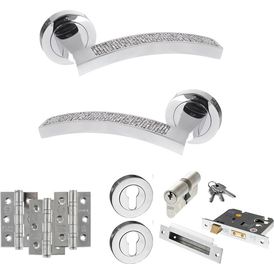 Senza Pari Crystal Door Handle Pack (Euro Lock Set)