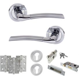 STATUS Indiana Door Handle Pack (Euro Lock Set) alternative