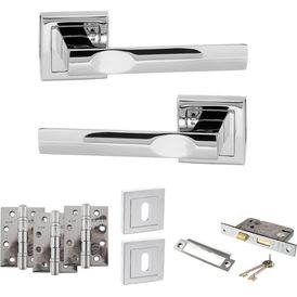 STATUS Kansas Door Handle Pack (3 Lever Lock Set)
