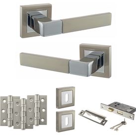 STATUS Montana Door Handle Pack (3 Lever Lock Set)