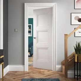 JB Kind Catton 3 Panel White Primed FD30 Fire Door alternative
