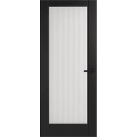 Mendes Black Ravenna Reeded 1 Light Pre-Finished - Internal Door