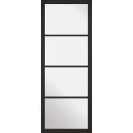 Door Giant Industrial Black Primed 4 Panel Glazed Internal Door