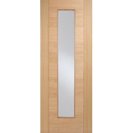 Door Giant Horizontal 5 Panel V Groove Long Light Glazed Oak Door