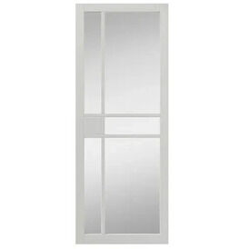 JB Kind City Art Deco Style White Clear Glazed Door