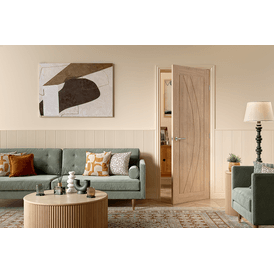 LPD Unfinished Oak Girona FD30 Fire Door alternative