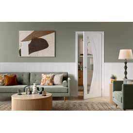 LPD White Primed Girona Clear Glazed Door alternative