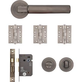 Deanta Delphi Bathroom Kit Matt Satin Black Nickel