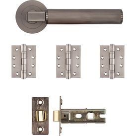Deanta Delphi Latch Kit Matt Satin Black Nickel