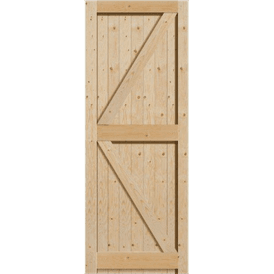 Mendes Redwood Framed Ledged &amp; Braced External Boarded Door