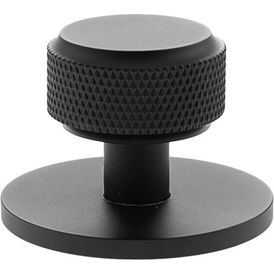 Millhouse Brass Eiffel Knurled Round Cabinet Knob Handle on Backplate alternative