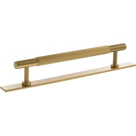 Millhouse Brass Battersea Linear T-Bar Cabinet Pull Handle on Backplate