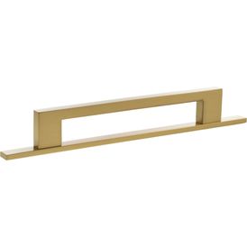 Millhouse Brass Empire Slim Cabinet Pull Handle on Backplate