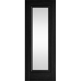 JB Kind Haddon Black Glazed Laminate Internal Door