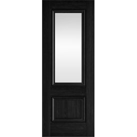 JB Kind Burghley Black Glazed Laminate Internal Door