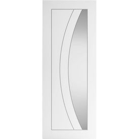 JB Sicily White Primed Clear Glazed Internal Door