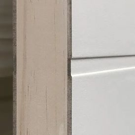 JB Kind 4 Line Grooved Moulded White Primed Internal Door alternative