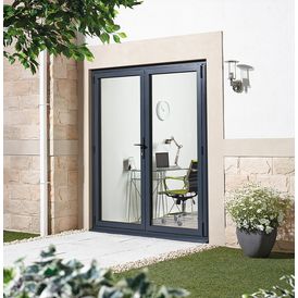 LPD AluVu Grey Aluminium Folding / Sliding Door alternative
