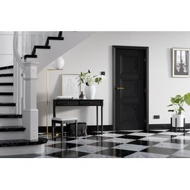 LPD Antwerp 3 Panel Black Primed Internal Door alternative