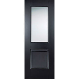 LPD Arnhem 1 Light Glazed Primed Black Internal Door