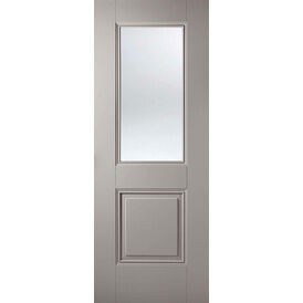 LPD Arnhem 1 Light Glazed Primed Grey Internal Door