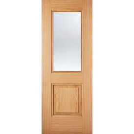 LPD Arnhem Pre-Finished Oak 1 Light Glazed Internal Door