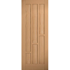 LPD Stepped Panel Coventry Unfinished Oak Internal Door