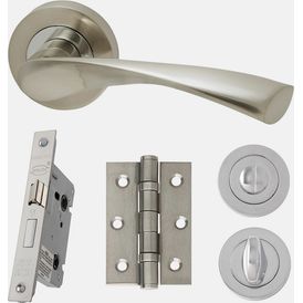 LPD Solar Polished Chrome / Satin Nickel Door Handle Pack alternative