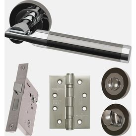 LPD Vega Polished/Black Chrome Door Handle Pack alternative
