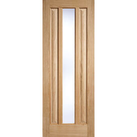 LPD Kilburn Unfinished Oak 1 Light Glazed Internal Door